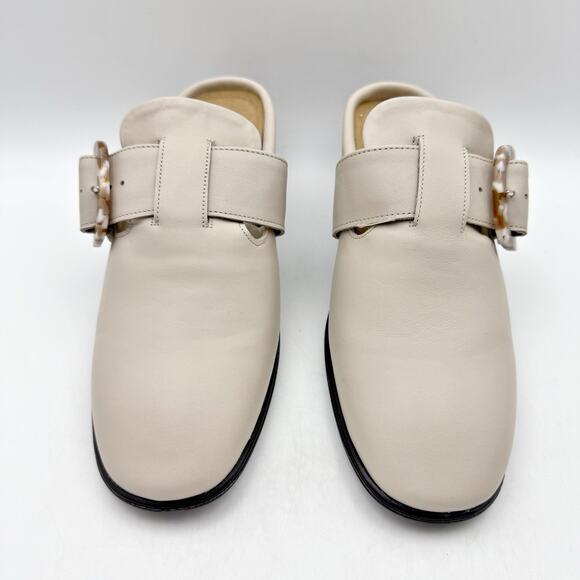 Naot Womens Choice Clogs EU 37 US 6 Ivory Beige Leather Buckle Heel NWOB - Picture 7 of 13